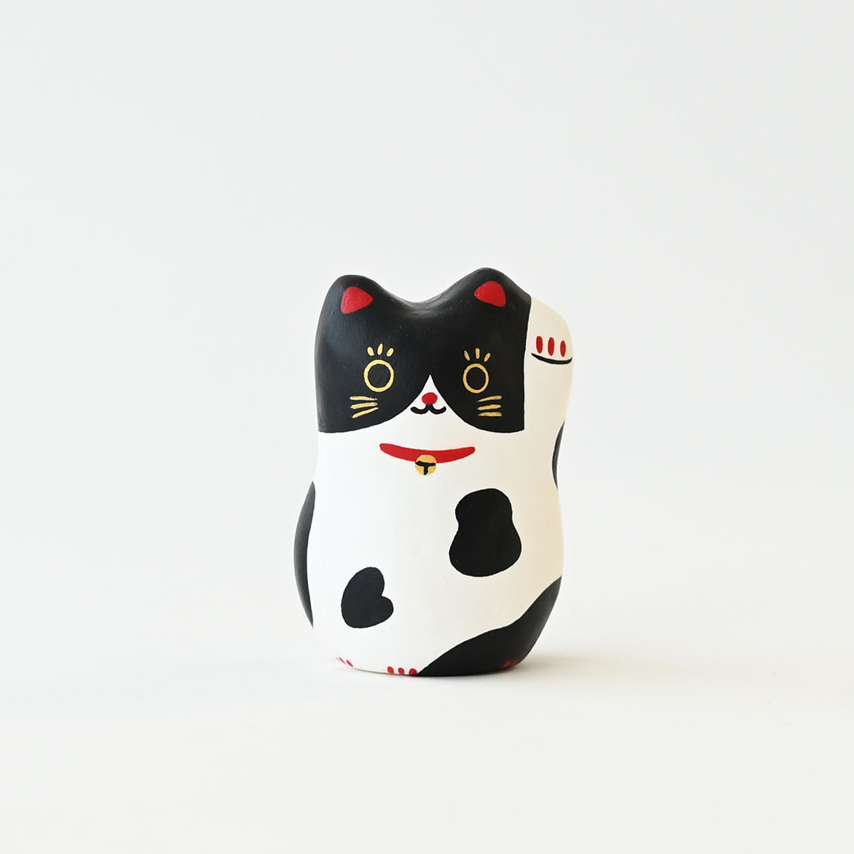 福を手招く縁起物 ねこがみさん（4色展開）｜郷土玩具あかり舎 | HESTA