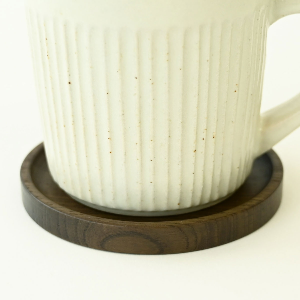 【佐藤木材容器】まるコースター 神代けやき Φ9.5cm