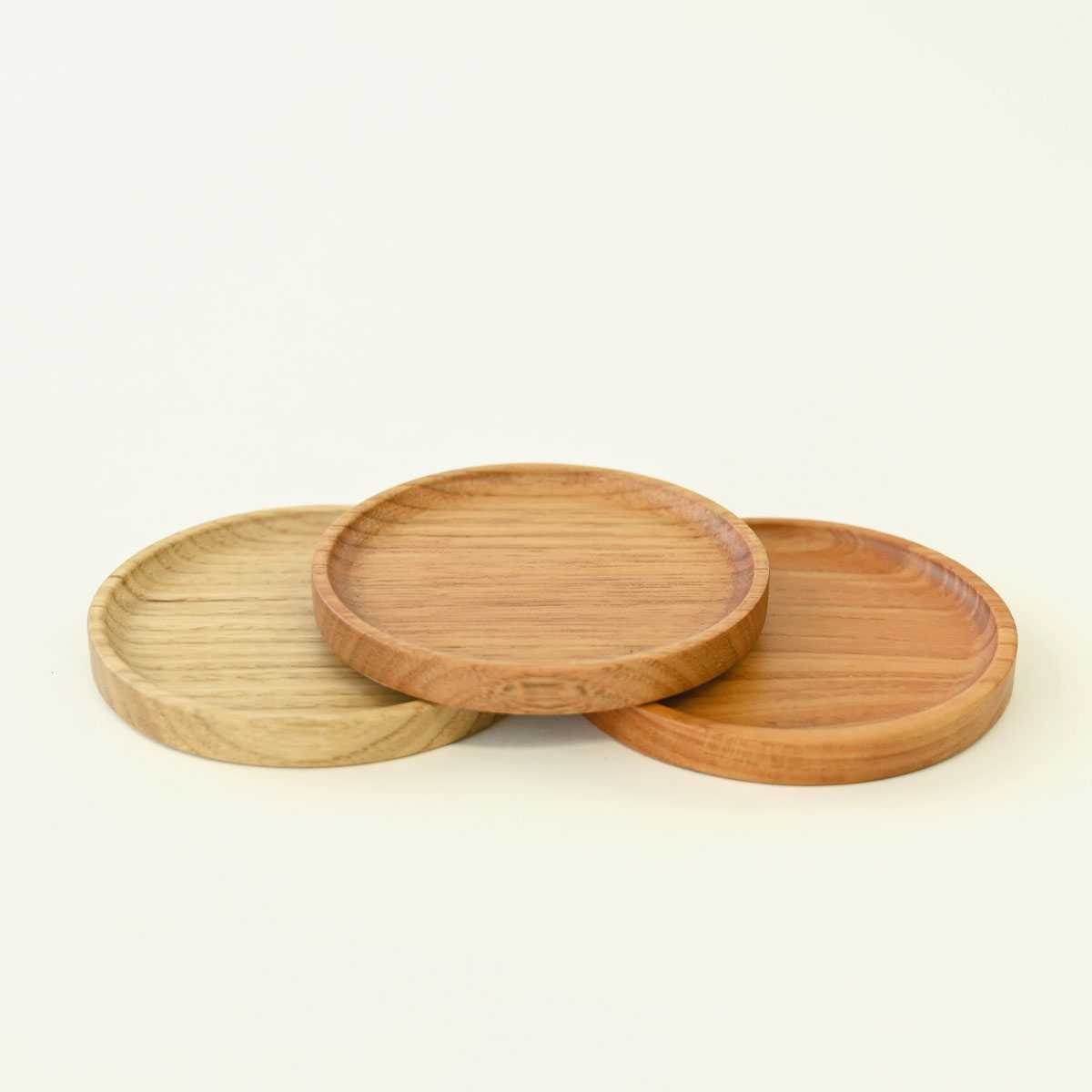 【佐藤木材容器】まるコースター 天然木 3種 Φ9.5cm