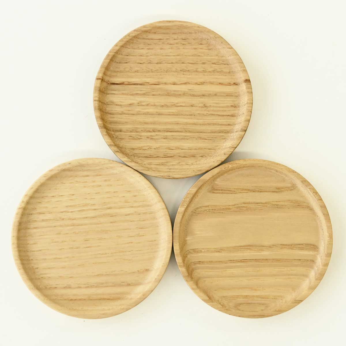 【佐藤木材容器】まるコースター 天然木 3種 Φ9.5cm