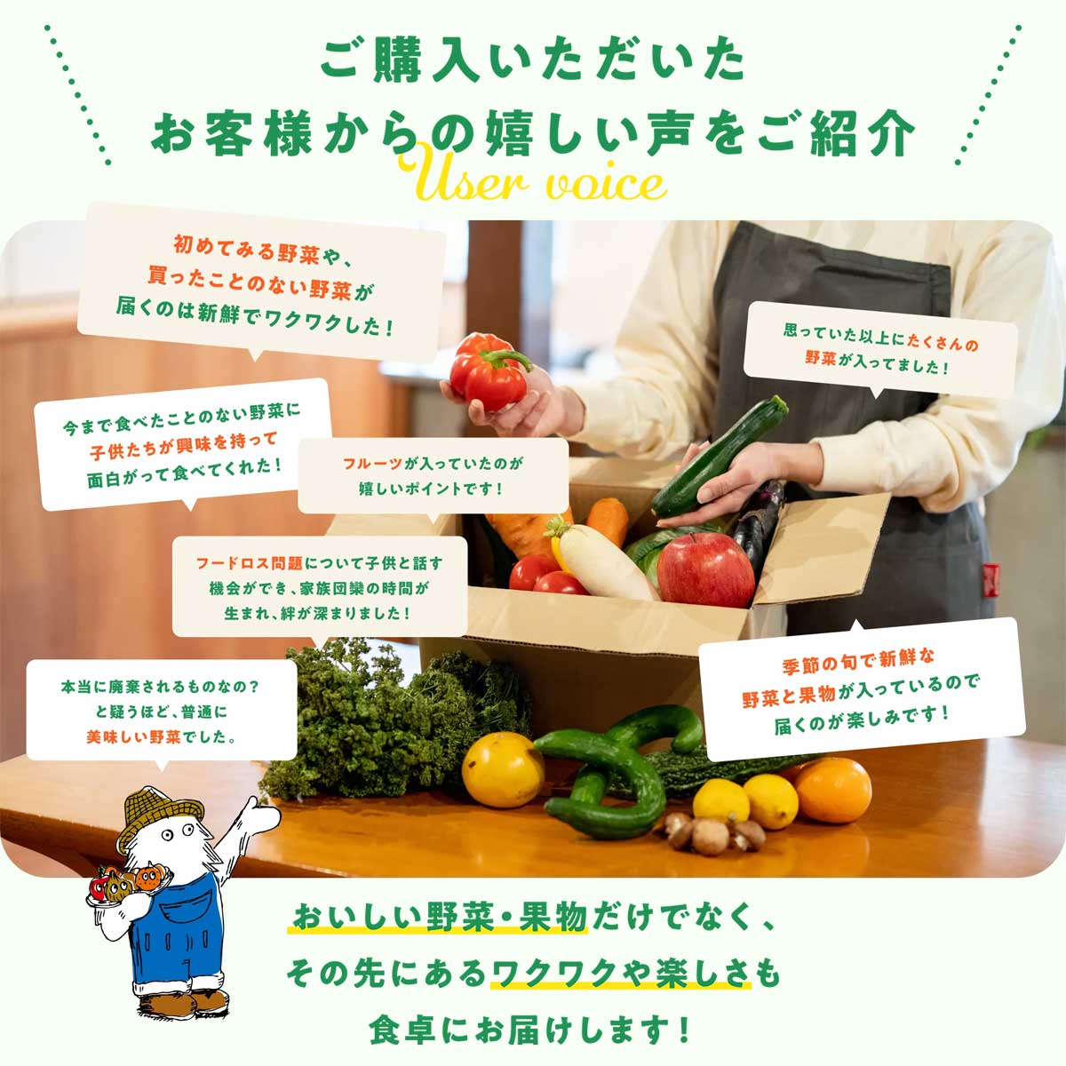 フルーツがうれしい！ 個性派野菜＆果物のお得なセット UNITABLE by