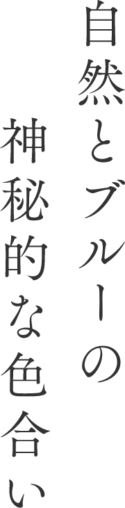 自然とブルーの神秘的な色合い