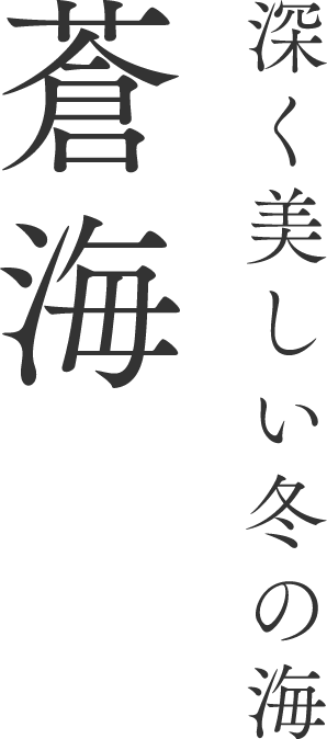 深く美しい冬の海 蒼海