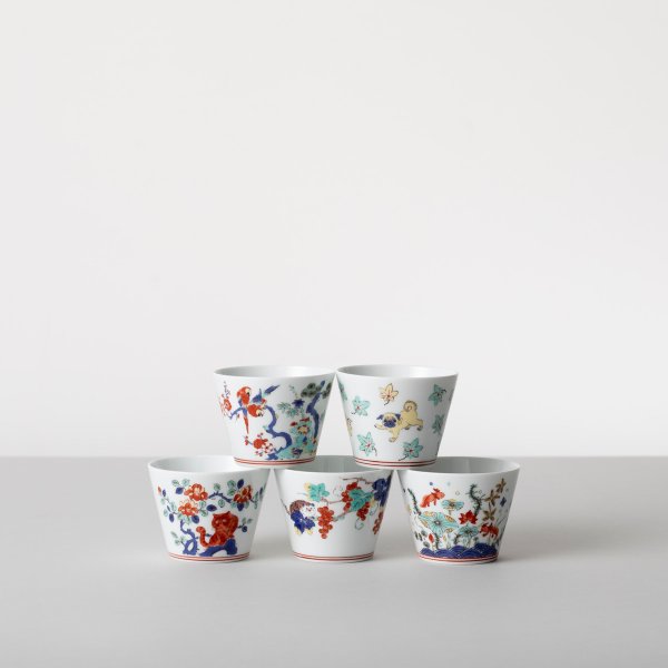 BARBAR　そばちょこ　色絵　蕎麦猪口大辞典　６点セット 波佐見焼】 BARBAR 蕎麦猪口大事典 色絵 そばちょこ ピグミーヘッジ