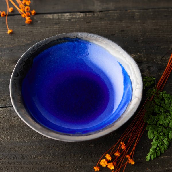 暮れゆく空と涼の刻 夏の宵（なつのよい）中深皿 φ20cm｜信楽四季彩陶 －小暑