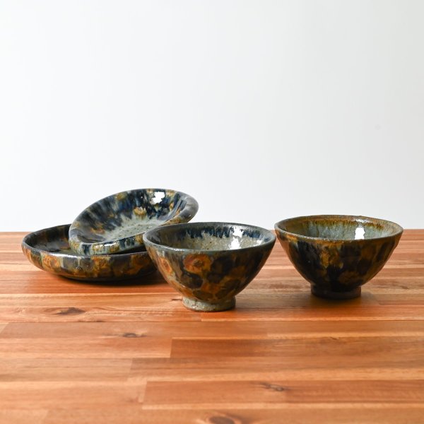 美濃焼】正陶苑 呉須錆 飯碗 ＜青＞ Φ12.7cm | HESTA LIFE store